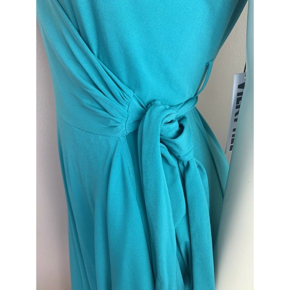 NEW Vicky Tiel Flutter Vneck Short Sleeve Wrap Dress - Picture 7 of 12